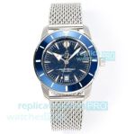 BLS Swiss Replica Breitling B31 Superocean Heritage Blue Floral Dial Steel Watch 